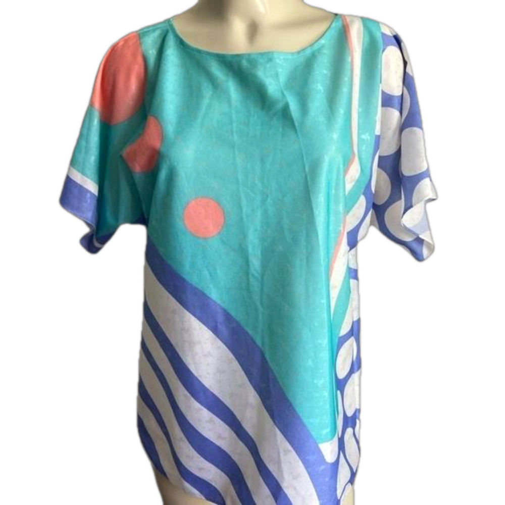 𝅺vera Neuman VINTAGE Blouse.sz 10.Made in USA.